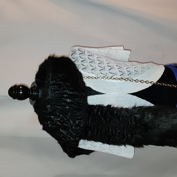 CeLeste Bibhu Faux Fox Fur Boa Scarf New W/ Tags Black - Picture 4 of 4